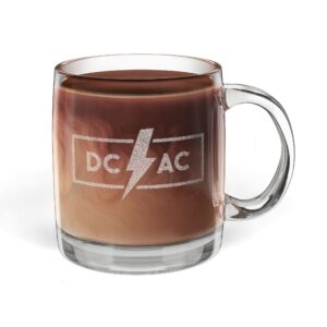 DCAC Glass Coffee Mug, 12.25oz (Engraving)